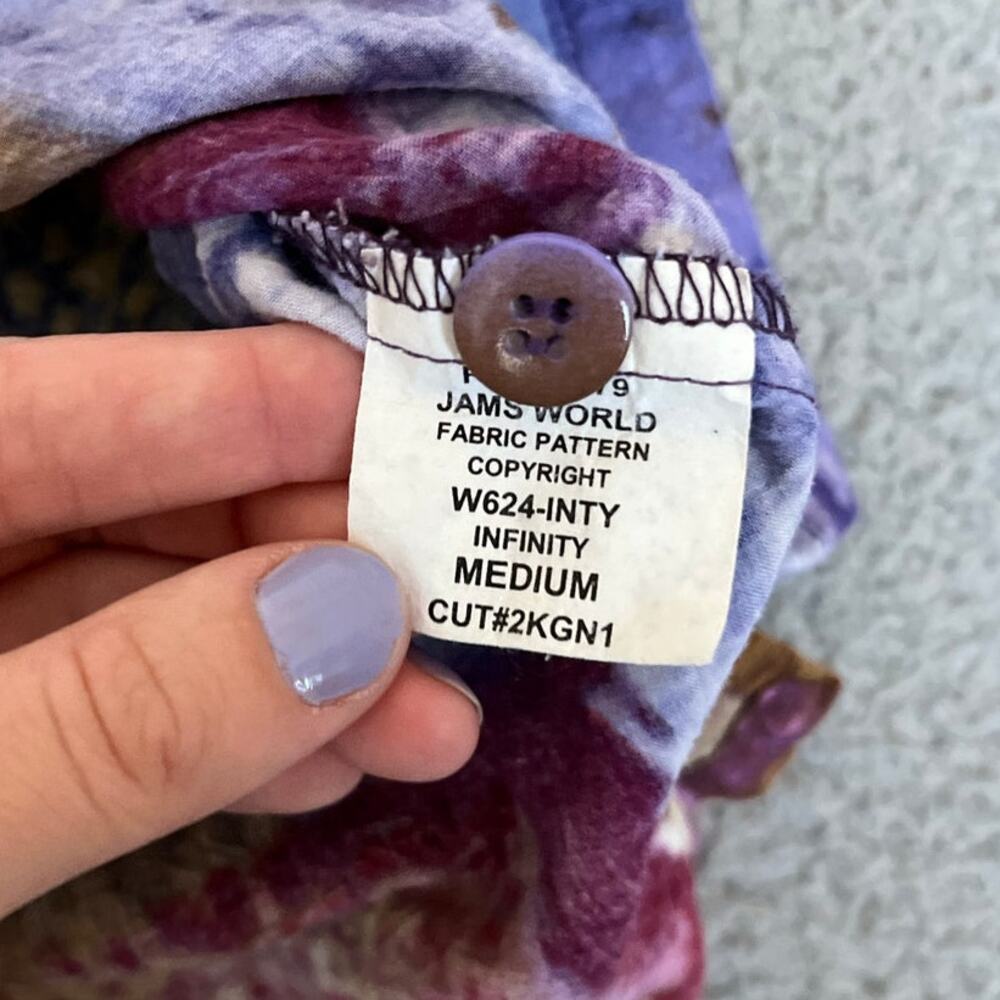 Jams World Button Top Medium Patchwork Crop Boxy … - image 7